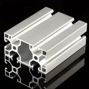 2022 profilés en aluminium OEM 40X80 en stock anodisé argent CNC coupe industrielle parfaite extrusion d'aluminium