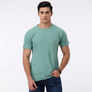T-shirt da <span class=keywords><strong>uomo</strong></span> in <span class=keywords><strong>cotone</strong></span> 100% di alta qualità, vestibilità regolare, girocollo, sportivo, con logo frontale, <span class=keywords><strong>maniche</strong></span> a mezza lunghezza, anti-piega - Product Image 1