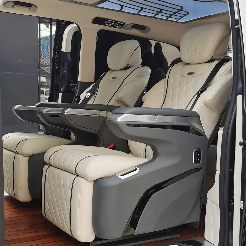 2023 il più nuovo sedile per furgone di lusso con modifica automatica per sedile pilota VIP elettrico reclinabile Benz Alphard con seggiolino Auto personalizzato Touch Screen