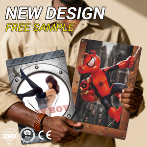Nuovo Design 2026: Insegna Metallica 3D Retrò, Poster di Supereroi dei Fumetti, Decorazione Murale Vintage, Poster in Metallo per Sublimazione - Product Image 1