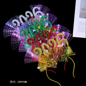 Feliz Año Nuevo Corona Digital Diadema brillante <span class=keywords><strong>Aro</strong></span> para el cabello LED Accesorios <span class=keywords><strong>de</strong></span> fiesta <span class=keywords><strong>de</strong></span> Nochevieja Bandas para el cabello <span class=keywords><strong>de</strong></span> fibra óptica intermitente - Product Image 6