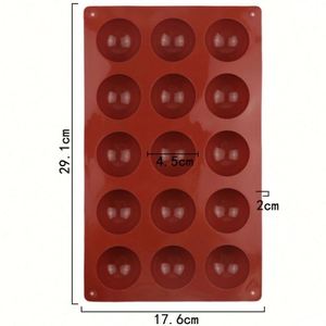 Molde de Silicona Ecológico para Chocolate con 15 Cavidades en Forma de Bola, Tamaño Grande, para Hacer Dulces y Resina en Casa, OEM/ODM - Product Image 2