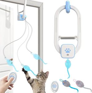 Eco-friendly automatico interattivo gatto giocattolo con piuma di lusso semplice porta per interni gatti gioco di arricchimento mentale - Product Image 1