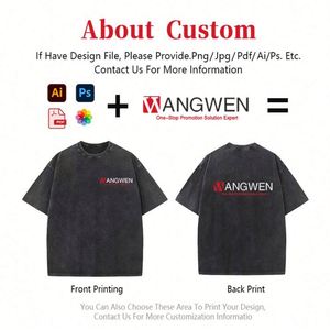 Camiseta Personalizada Vintage para Hombre, Lavado Ácido, 100% Algodón, Talla Grande, Camisetas con Estampado Gráfico, Camiseta con Logotipo para Hombre - Product Image 2