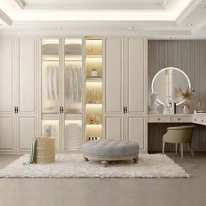 Top Rated European Style Modern Design Furniture Wooden Closet Bedroom Built-in <b>Wardrobe</b> Closets - Product Image 4