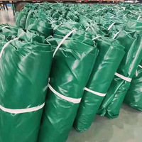 Bâche imperméable industrielle en PVC vert 6x12m 350gsm pour l'Afrique, idéale pour couvrir le foin