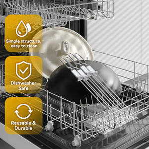 Bán buôn sản phẩm mới thịt nướng xiên thép không gỉ Rotisserie dĩa đôi kim đẩy tấm thịt xiên cho kabob nướng BBQ - Product Image 6