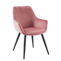 Chaise de salle à manger contemporaine en tissu velours bleu avec structure en contreplaqué et pieds en métal doré pour la maison, la cuisine ou le bureau