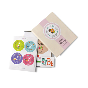 with touch ink pad and gift box/Mordern baby shower gift Little Baby Memory Book Customer printing