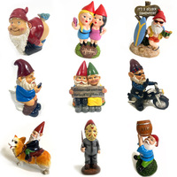 Figurines de fées et de nains en résine Art Déco, faites à la main, à motifs scéniques, miniatures, pour décorations de terrarium, décoration de jardin extérieur