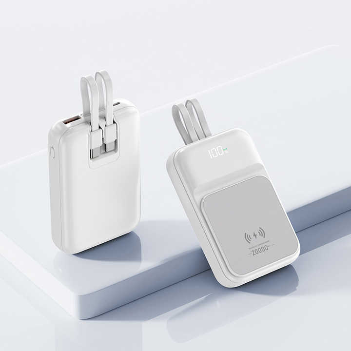 Magnetic Wireless Power Bank 10W 10000mAh 20000mAh Led Digital Display Fast Charging Mini Power Bank with Cables