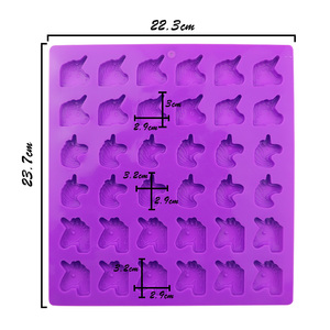 319 nhà máy miễn phí Mẫu 36 lỗ Unicorn hình dạng fondant Khuôn Silicone sô cô la khuôn nhựa Silicone Cookie kẹo khuôn tái sử dụng - Product Image 6
