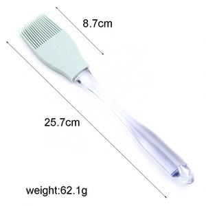 Cepillo de aceite de silicona suave personalizado, para hornear <span class=keywords><strong>Barba</strong></span>, pastelería, con mango de plástico, venta al por mayor - Product Image 2