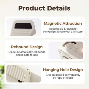 Mini-cutter à lame céramique conforme aux normes de sécurité, couteau ouvre-boîte magnétique à rétraction automatique, idéal pour les opérations d'emballage et d'expédition sécurisées - Product Image 4