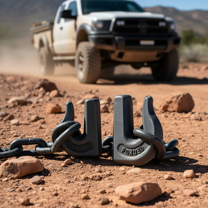 Gancho de Remolque Soldable de 3/8 Pulgadas G70 de Acero Forjado con Cadena de Agarre para Remolcar - Product Image 2