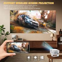 Projecteur Home Cinéma 1080P, 650 Lumens ANSI, Android 14 LED, WiFi 6, 10000:1, Prise en charge 8K pour Jeux Intérieurs et Extérieurs