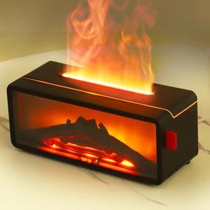 Fireplace <b>Aroma</b> <b>Diffuser</b> Creative Flame Humidifier Waterless Auto-Off Protection with Remote and Realistic Fireplace Night Light - Product Image 2