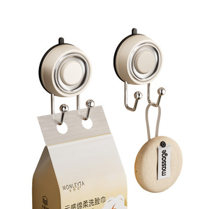 ตะขอแขวนติดผนังแบบถ้วยดูด รับน้ำหนักได้ 5-10 กก. ที่แขวนกระดาษในห้องน้ำ รูปทรงกลม - Product Image 5