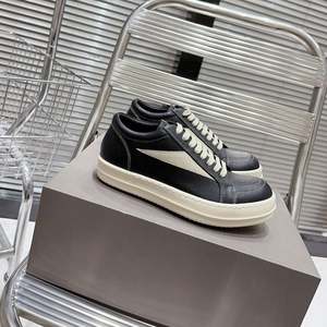 Sneakers décontractées unisexes en cuir véritable à semelle souple et lacets, chaussures décontractées de luxe de marque de mode de haute qualité - Product Image 2