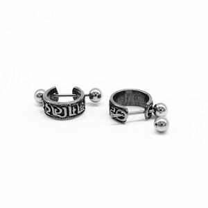 Pendientes de plata tibetana yunnique con diseño geométrico de mantra de seis sílabas, estilo retro para hombres y mujeres - Product Image 3