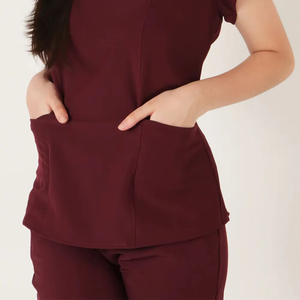 Ensembles de blouses médicales pour femmes en tissu sergé de nylon, durables, à séchage rapide, service OEM, pour usage hospitalier - Product Image 3