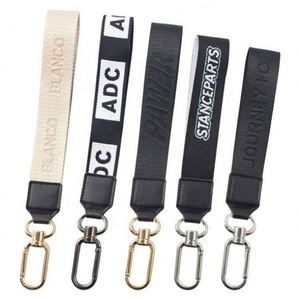 Best Metal Nylon Woven Webbing Lanyard Promotion Gift Key Chain Custom Logo <b>Personalized</b> <b>Keychains</b> Carabiners Key Holder Custom - Product Image 3