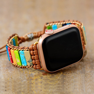 Correa para Apple Watch, Tejida en Textil con Cuentas, 7 Colores, Piedra Imperial, Correa de Moda para Apple Watch Verano 2025 - Product Image 2