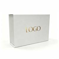 Kotak Kertas Lipat Kaku dengan Logo Kustom, Penutup Magnetik, Embossing Foil Emas untuk Kemasan Hadiah Kosmetik Perawatan Kulit Langsung dari Pabrik.
