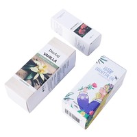 Dossiers en papier couché imprimés avec logo personnalisé et finition vernie, boîtes d'emballage recyclables pour outils de maquillage et rouges à lèvres
