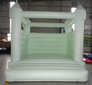 वाणिज्यिक शादी inflatable कूद महल हल्के उछाल घर inflatable सफेद उछालभरी महल
