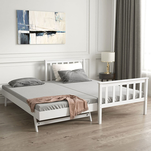 Fabricante Chino de Camas Individuales de Madera Combinadas de Estilo Moderno AB06, Cama Moderna AB06 - Product Image 2