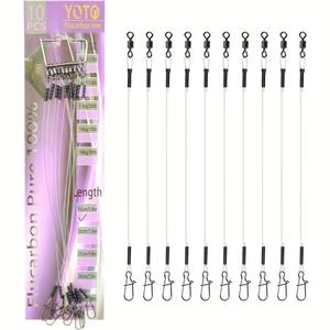 Leader de pêche au fluorocarbone avec pivotant et mousqueton - Product Image 2