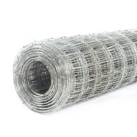 Cercado de granja de metal galvanizado de 6 pies Nudo fijo Valla de campo de pollo y ganado Enrejado y puertas de granja