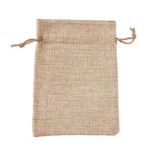 Wholesale Khaki Hemp <b>Cord</b> Cinch Pouches Gift Packing Drawstring Burlap <b>Bags</b> - Product Image 1