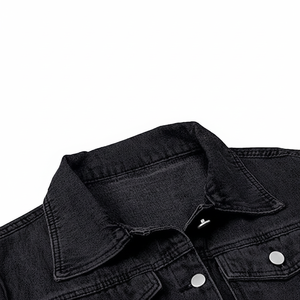 Oem Women's <b>Denim</b> Jacket Casual Winter Stand Collar Customizable Oversize <b>Coat</b> for Men - Product Image 2
