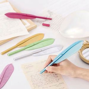 Wholesale High Quality Plastic With Red Pink Goose Feather Quill 1.0Mm Sports Logo Writing Promotional Ball <b>Pen</b> - Product Image 4