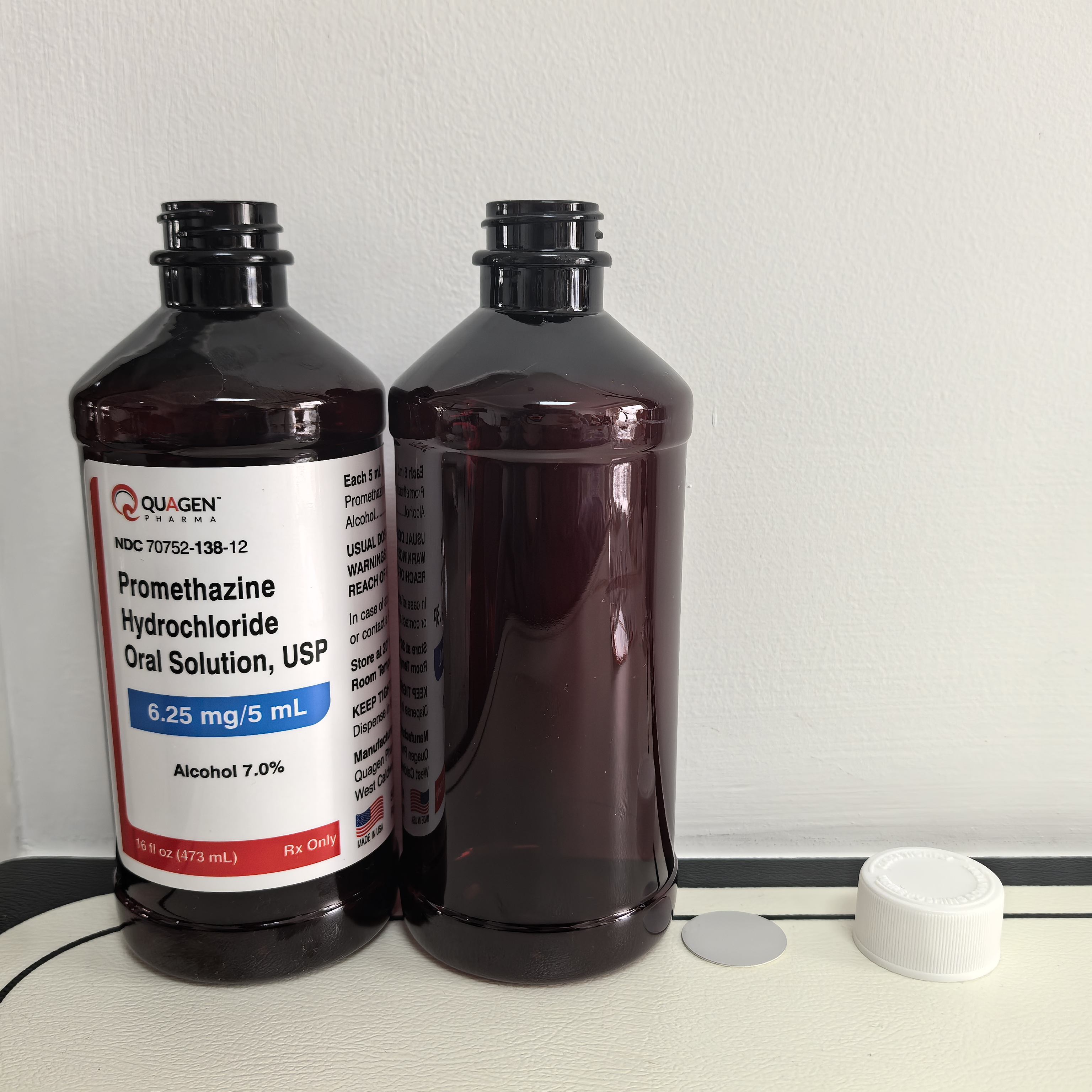 A Set 16OZ 500ml Empty Pet Amber Cough Syrup Quagen Prom Plastic