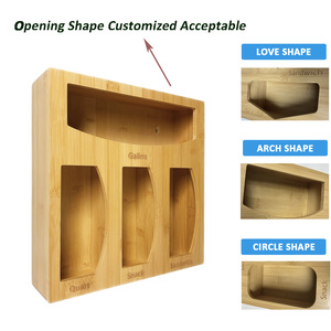 बांस के लिए Ziplock बैग भंडारण आयोजक दराज, बांस सैंडविच बैग आयोजक, बांस Ziplock बैग आयोजक - Product Image 5