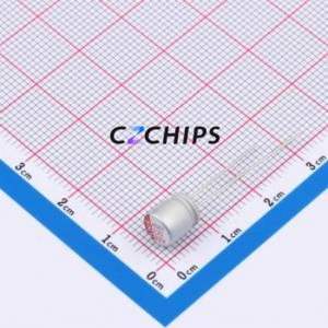 Condensateur solide 217EC0008, composant traversant (THT), D6.3xL7mm 220uF 20% 25V 3.1A100KHz - Product Image 1