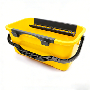 Cubo de limpieza de ventanas <span class=keywords><strong>comercial</strong></span> de 12L de alta resistencia con mango ergonómico, ideal para edificios altos, de plástico duradero, capacidad de carga industrial de 40 kg - Product Image 1