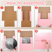 Easy Fold Album Wellpappe Pink Vinyl Record Magazine Perimeter Mailers Versand papier boxen Recycelbarer Custom Luxury