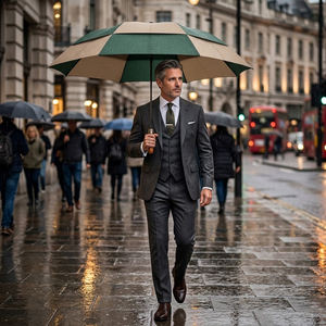 Custom Logo Folding Umbrella Compact Travel Umbrella Windproof Rain Umbrella with 190T Pongee Fabric UV for Outdoor Use - Product Image 3