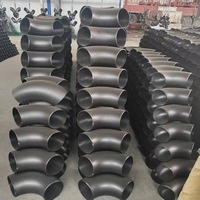 Manchon en acier au carbone noir haute pression ASME B16.9 ASTM A420 WPL6, forgé, soudé, surface peinte, 90 degrés