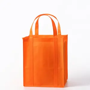 卸売防水エコフレンドリーカスタムロゴプリントプラスチックトートバッグ不織布ショッピングバッグ