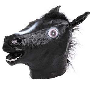 Masked Cosplay Makeup Party avec Horse Head Masks - a Quirky Funny Halloween Party Decoration Featuring Head Masks Head Covers - Product Image 6