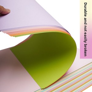 Carta Colorata Mantic <span class=keywords><strong>A4</strong></span> 8K 180g Rosa Verde Chiaro Azzurro Spessa e Resistente Colori Pastello per Lavoretti Creativi dell'Asilo - Product Image 4