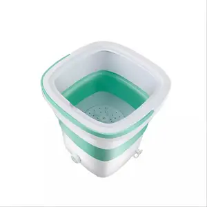 Small portable shoes clothes spin dry bucket foldable laundry automatic with dryer folding baby mini washing machine