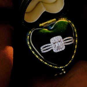 Xinfly Women's 18K Solid <b>Gold</b> Wedding <b>Ring</b> 0.5CT Diamond <b>Set</b> with Classic Baguette for Engagement or Party - Product Image 3