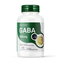 Innovant OEM GABA Acide Gamma-Aminobutyrique 500mg B6 Santé Neurologique 100 Gélules Végétales Certifié CGMP