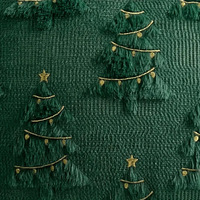 Housse de coussin décorative de Noël 3D en peluche 40/45 cm, motif étoile et sapin, résistante à la décoloration, pour canapé et maison